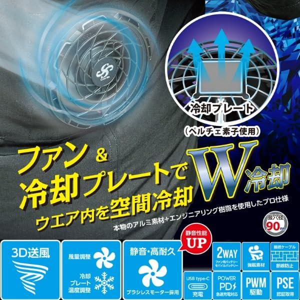 楽天市場】○ クロス Cross-fan EX40用 バッテリーセット 空調作業服用