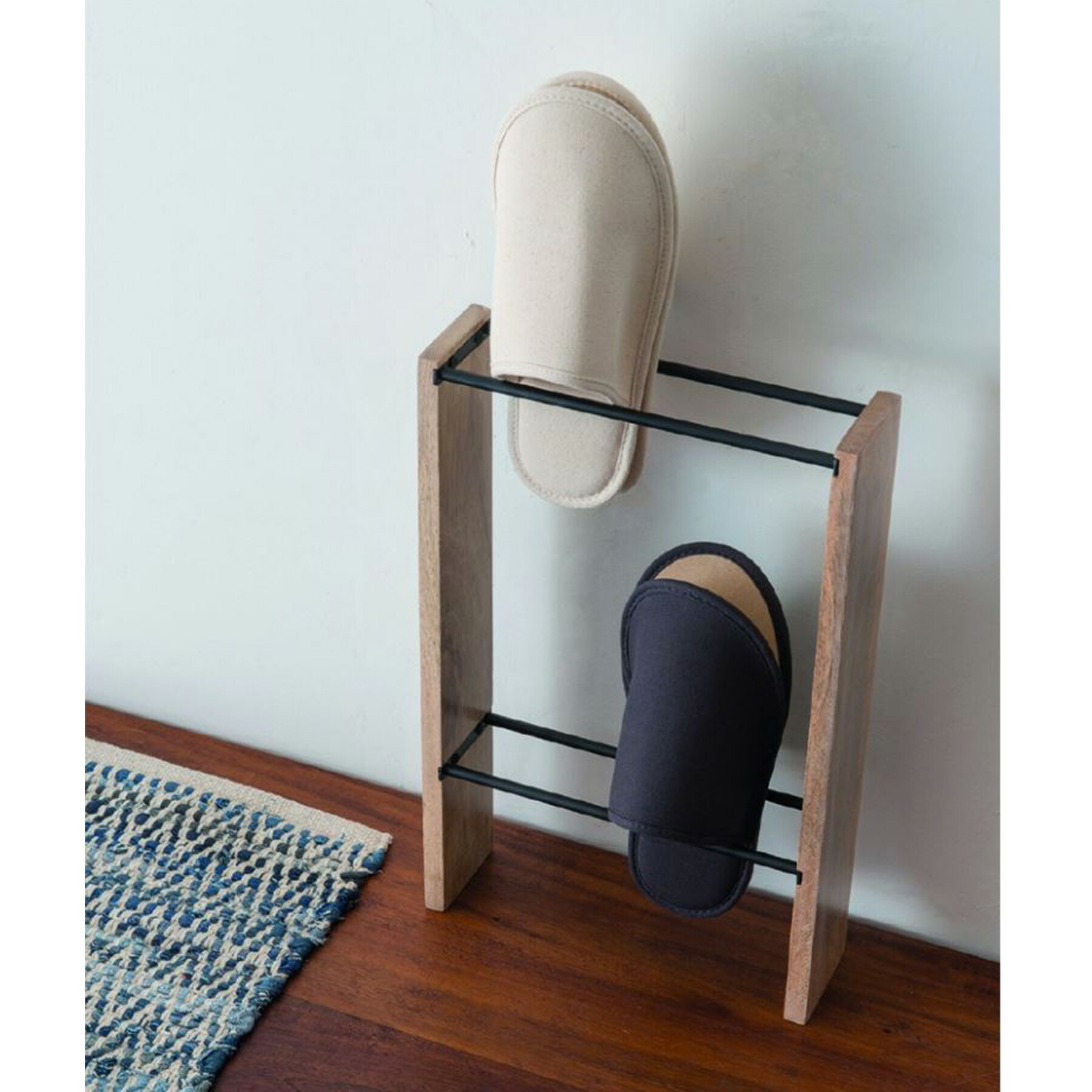 楽天市場】スリッパラックアイアン黒の通販