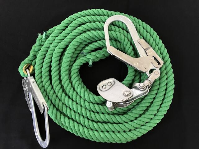 楽天市場】親綱ロープ エステルカラー製親綱ロープ 緑 16mm×10M