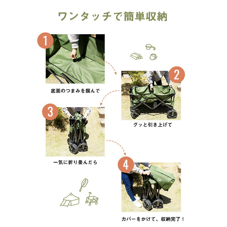 楽天市場】アウトドアワゴン テーブル セット キャリーワゴン