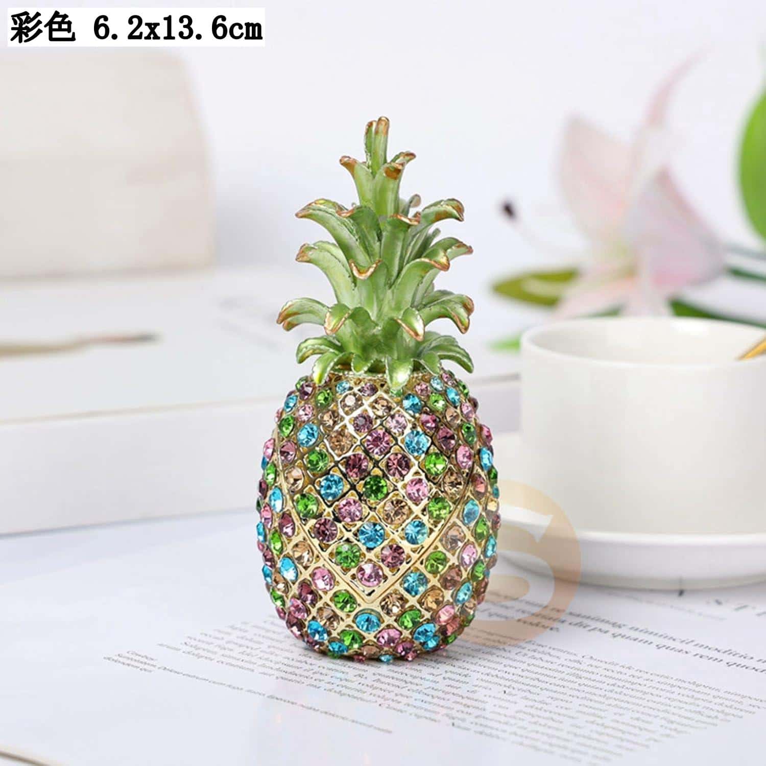 楽天市場】パイナップル彫刻クリスタルジュエリーボックス おしゃれな