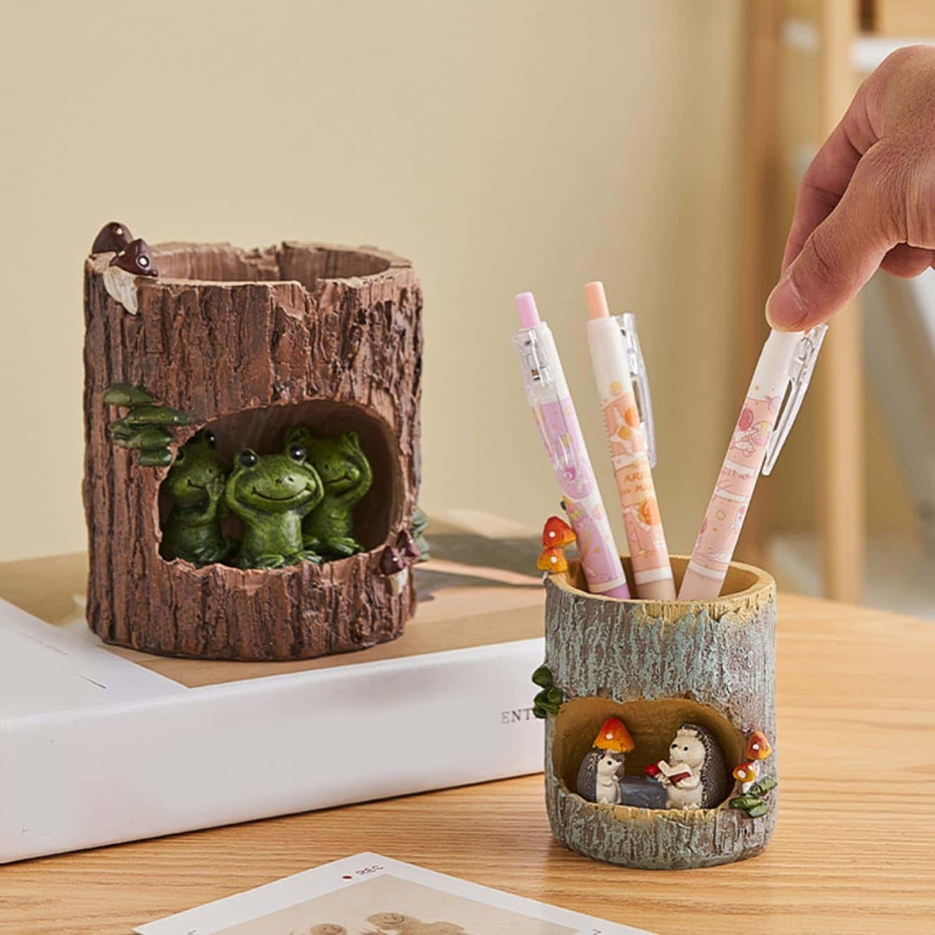 楽天市場】文房具収納 かわいい 置物 カントリー風 ミニオブジェ 小物