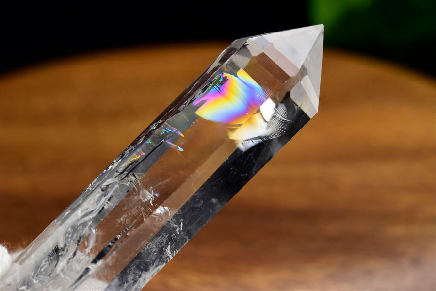 楽天市場】虹入り レインボー 水晶 ポイント 六角柱 □種類お任せ