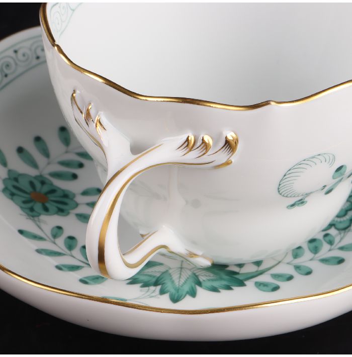 楽天市場】マイセン インドの華 枝付き グリーンカップ＆ソーサー 9 /R