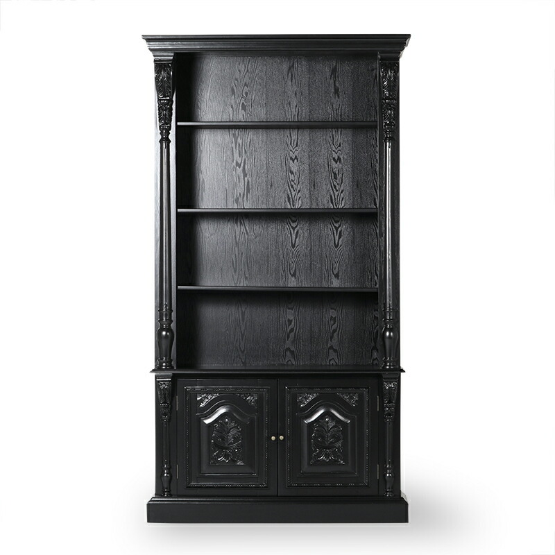 楽天市場】アンティーク調家具 オープンブックケース キャビネット