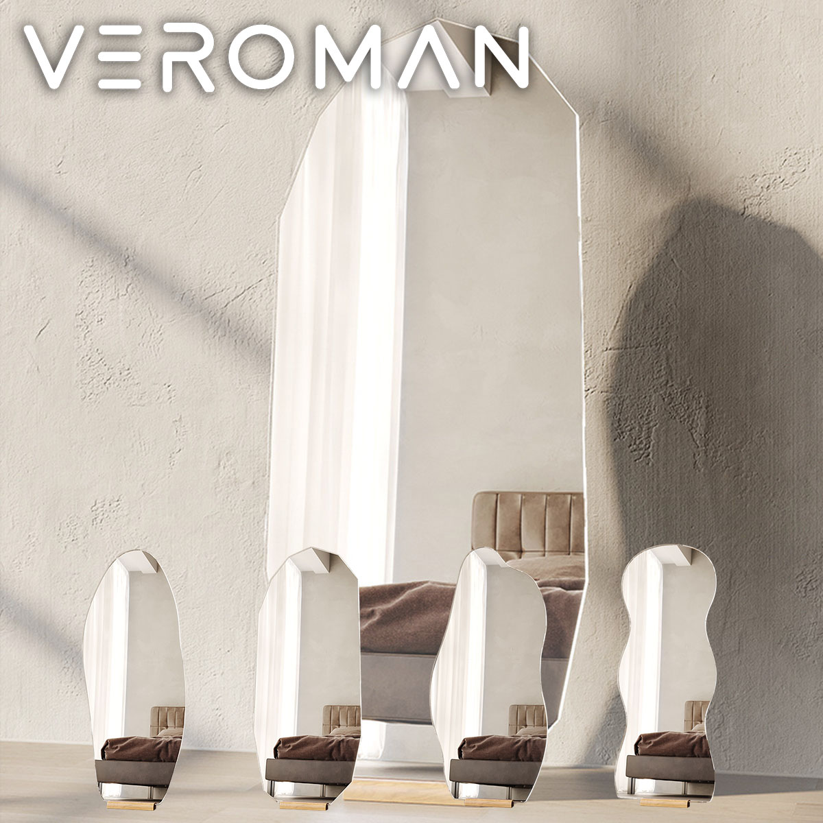 楽天市場】VeroMan ミラー 鏡 全身鏡 姿見 スタンドミラー ジャンボ