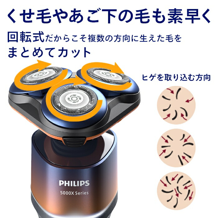 楽天市場】フィリップス シェーバー 5000X シリーズ オレンジ