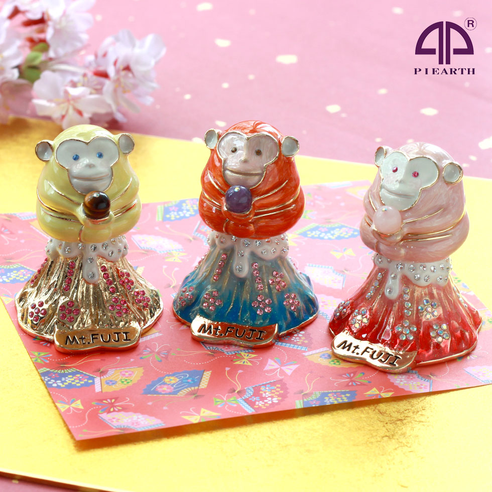 楽天市場】【正規品】 富士山とニホンザル 猿 干支 ジュエリーボックス