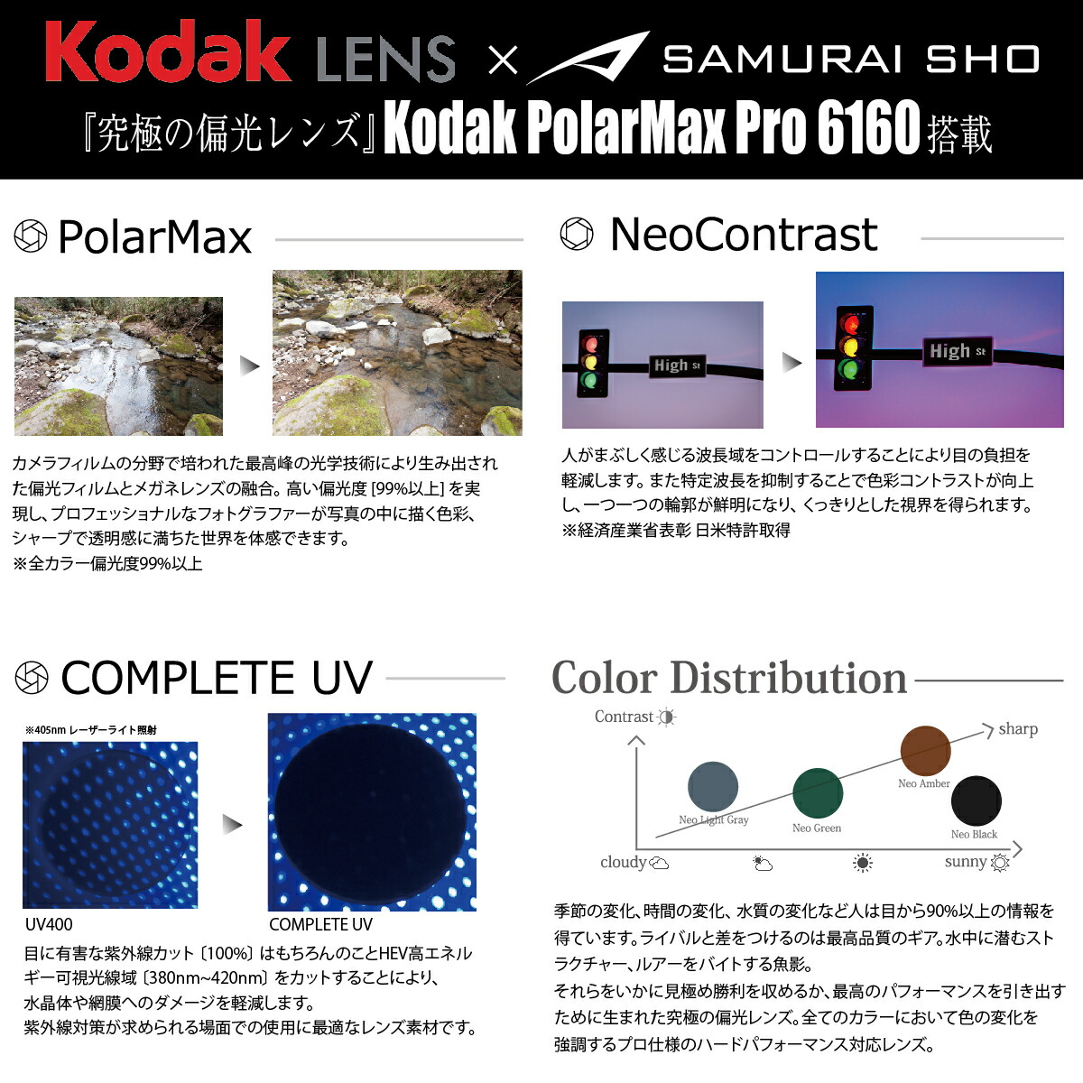 楽天市場】Kodak LENS × SAMURAI SHO サムライ翔 哀川翔 翔サングラス