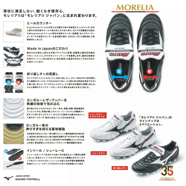 楽天市場】モレリア II JAPAN【MIZUNO】ミズノサッカースパイクMORELIA