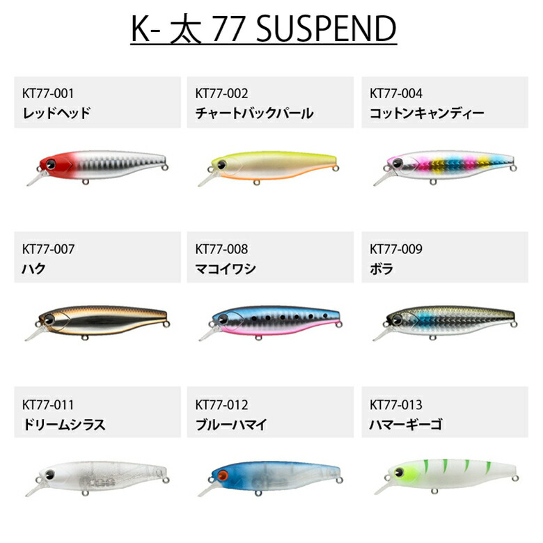 楽天市場】[エントリーでP+5倍] シーバス ルアー ima アイマ K-太 77