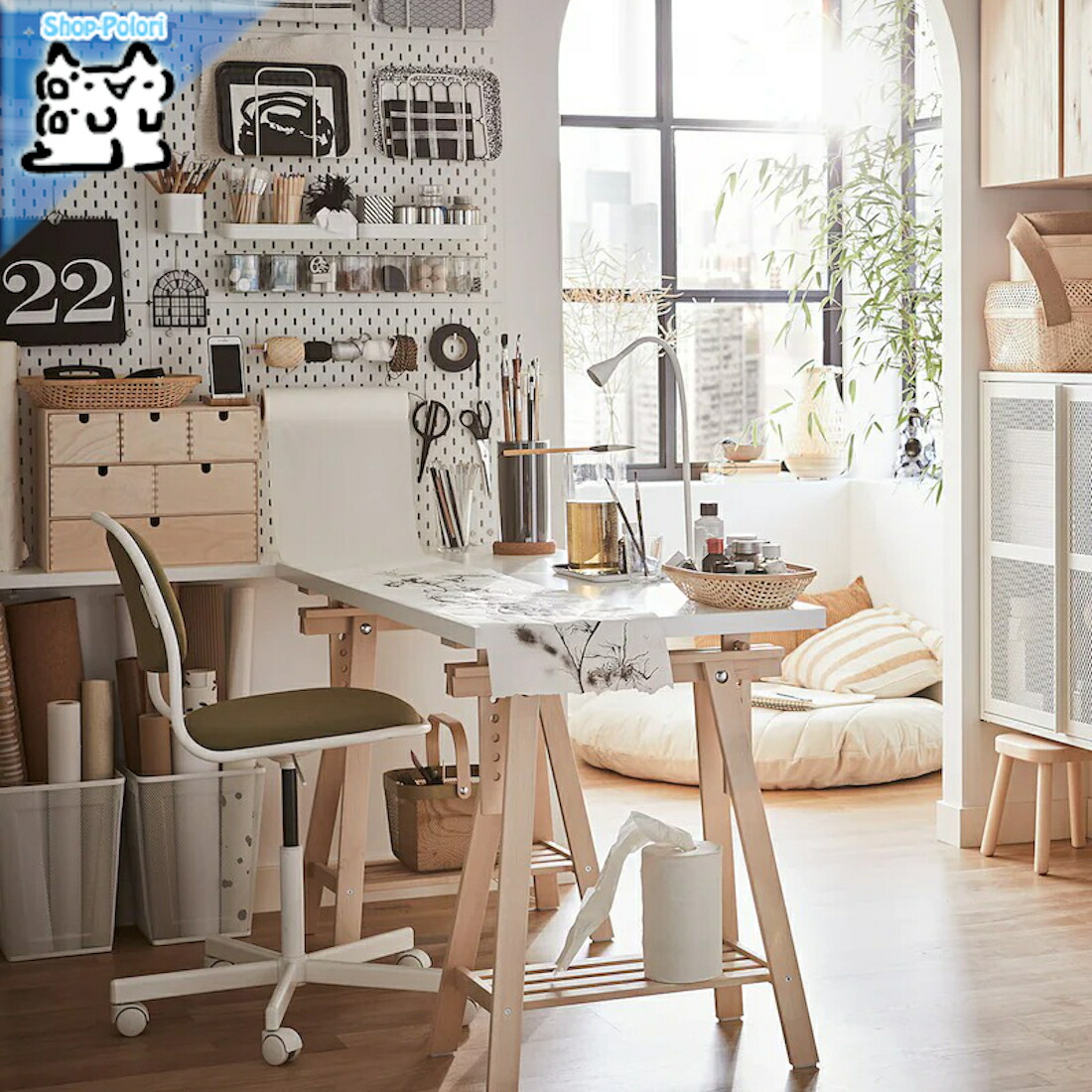 IKEA - イケア -】LILLASEN -リルオーセン- 机 デスク 竹 102x49 cm PC
