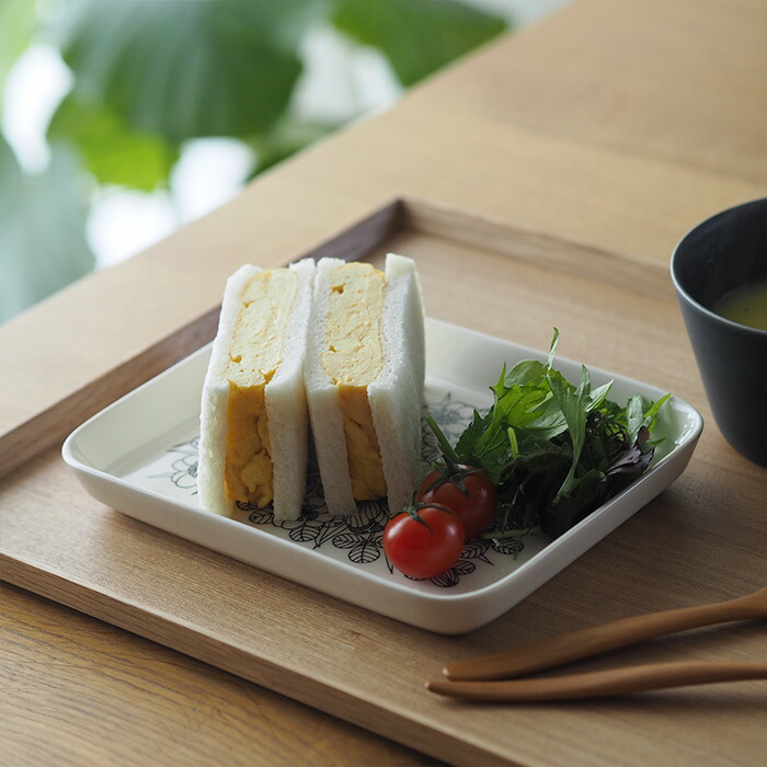 楽天市場】アラビア クロッカス プレート 15x19cm ブラック / ARABIA