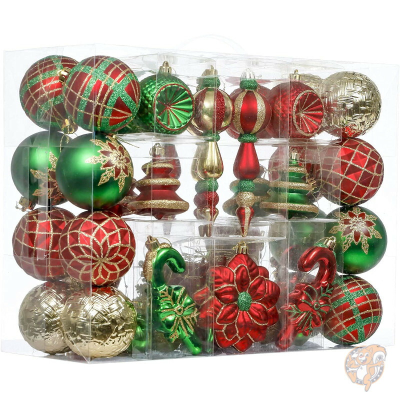 楽天市場】レッド グリーン ゴールド 伝統的なクリスマスボール