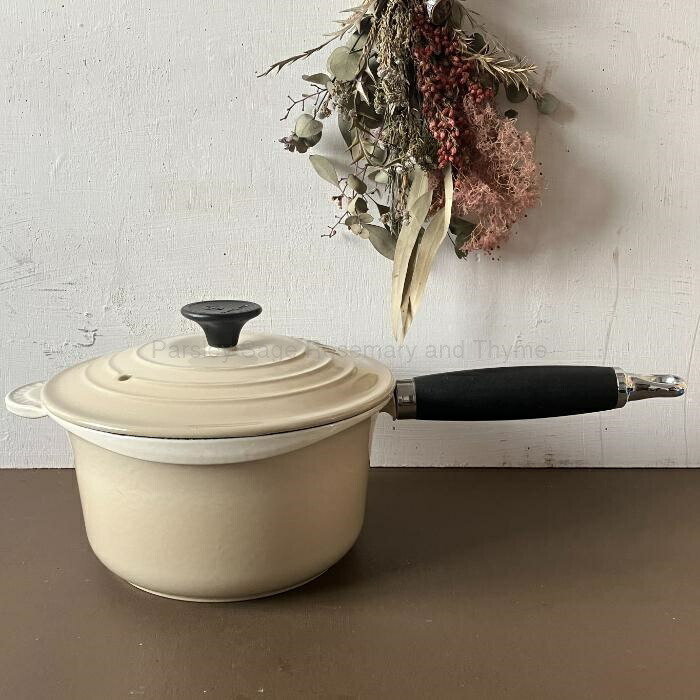 楽天市場】【USED】LE CREUSET 片手鍋 18cm アイボリー ベージュ ル