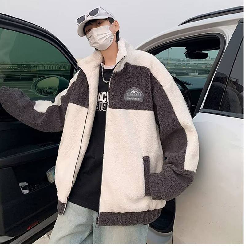 楽天市場】ボアブルゾン メンズ ボアコート M-5XL 切り替え ジップ