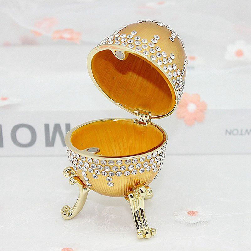 楽天市場】卵の形たまご ジュエリーボックス クリスタル トリンケット