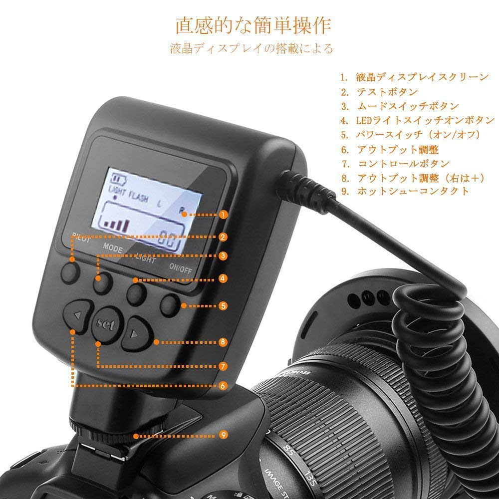 楽天市場】【送料無料】カメラ/一眼レンズカメラ用 接写専用ストロボ