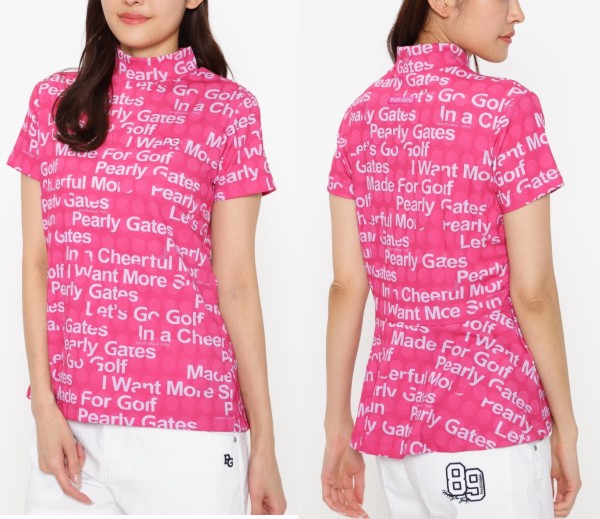 新品パーリーゲイツ モックネック シャツ ゴルフウェア golf チェック