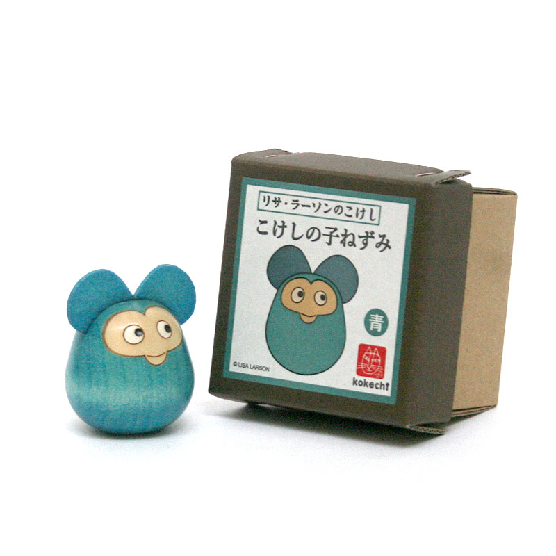 楽天市場】こけし 子ねずみ ブルー / Lisa Larson リサ・ラーソン