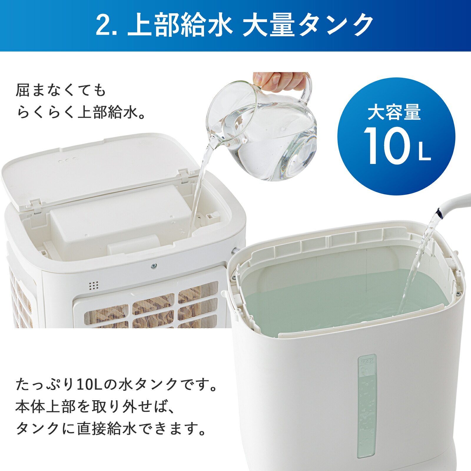 楽天市場】【QUADS公式】 大風量 冷風扇 3面フィルター パワフル 上部