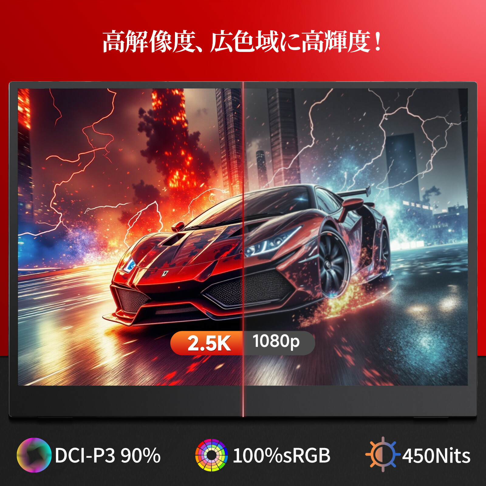 楽天市場】【5倍ポイント！】kksmart モバイルモニター 14.2インチ 2K