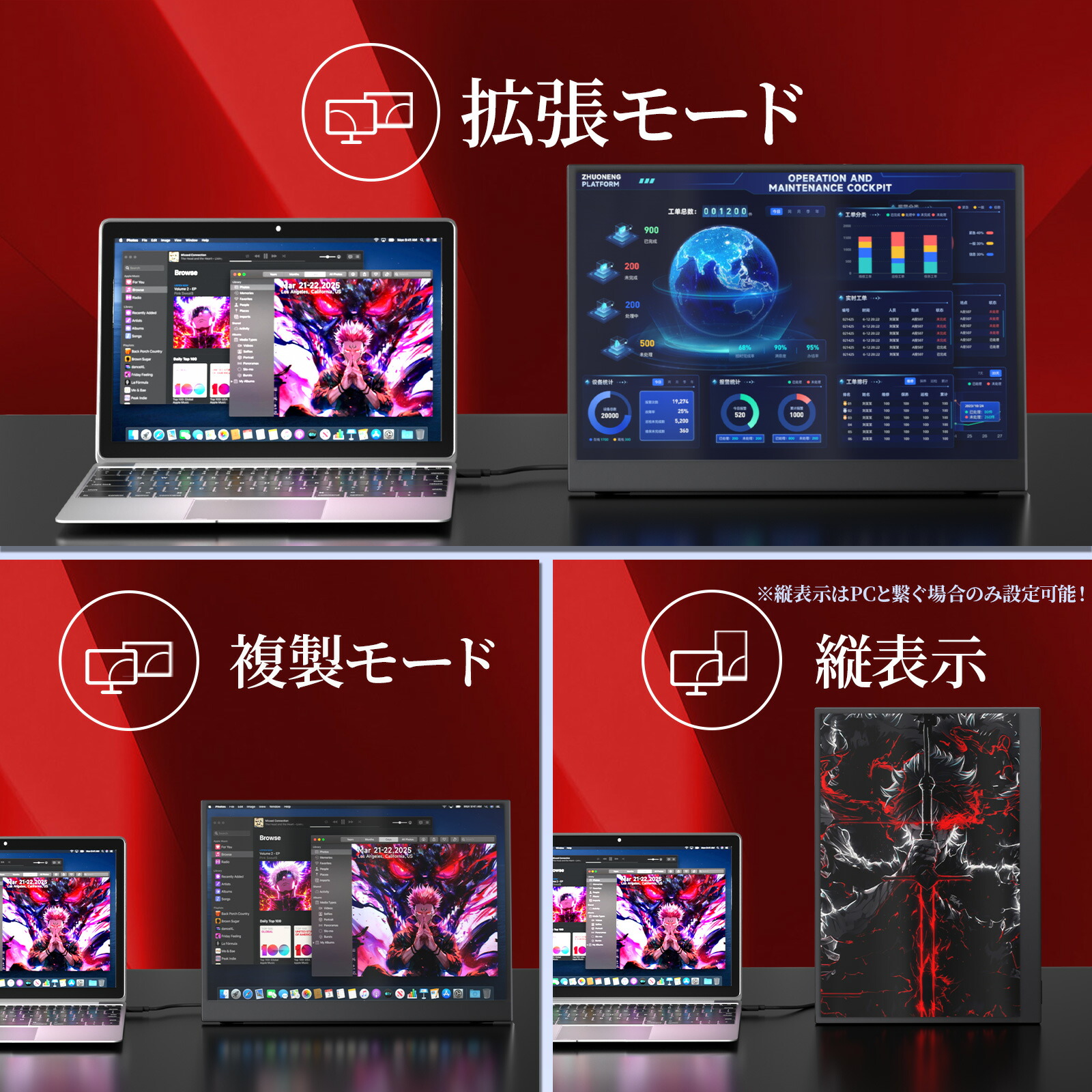 楽天市場】【5倍ポイント！】kksmart モバイルモニター 14.2インチ 2K