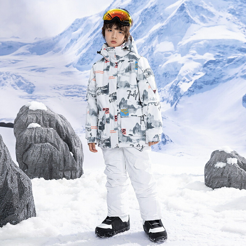 楽天市場】スノーウェア ジュニア ジャケット&パンツのスノ上下セット
