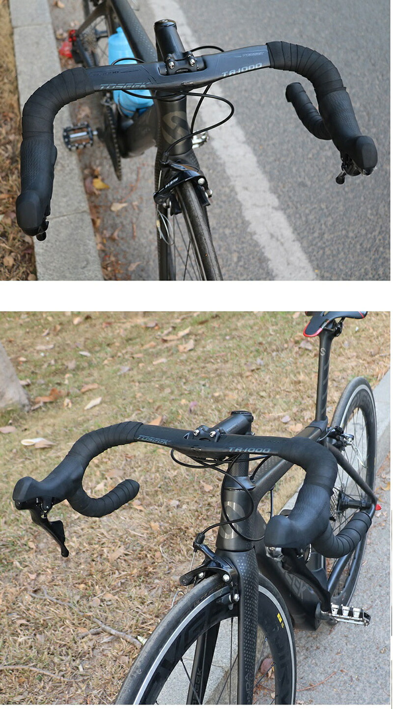 楽天市場】TOSEEKドロップハンドル カーボンハンドル ロードバイク