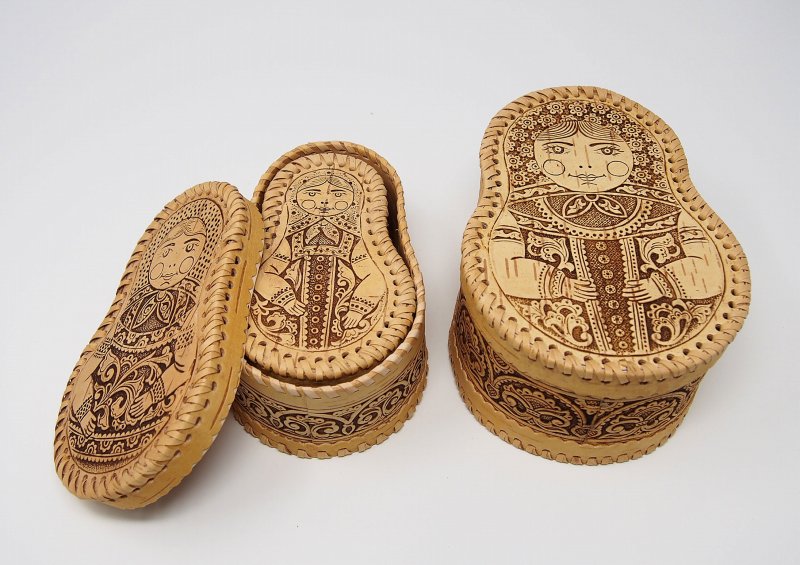 楽天市場】シベリア民芸品白樺の皮ベレスタで作った小箱