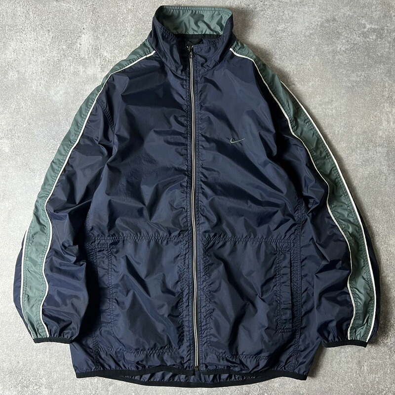 楽天市場】00s NIKE スウォッシュ ロゴ 刺繍 フルジップ ナイロン