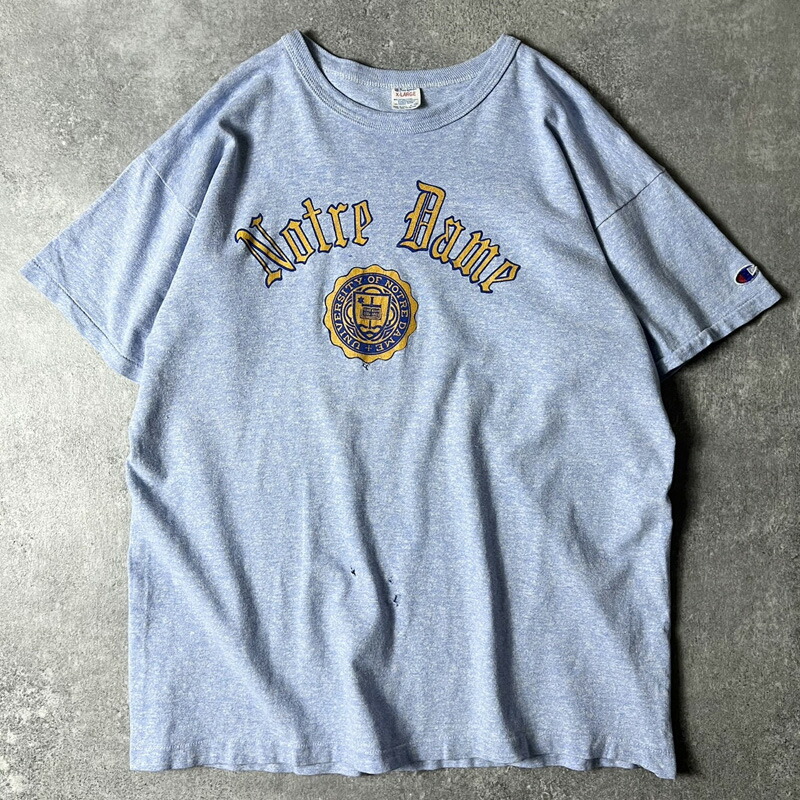 楽天市場】80s USA製 Champion 88/12 2段 カレッジ プリント 半袖 T