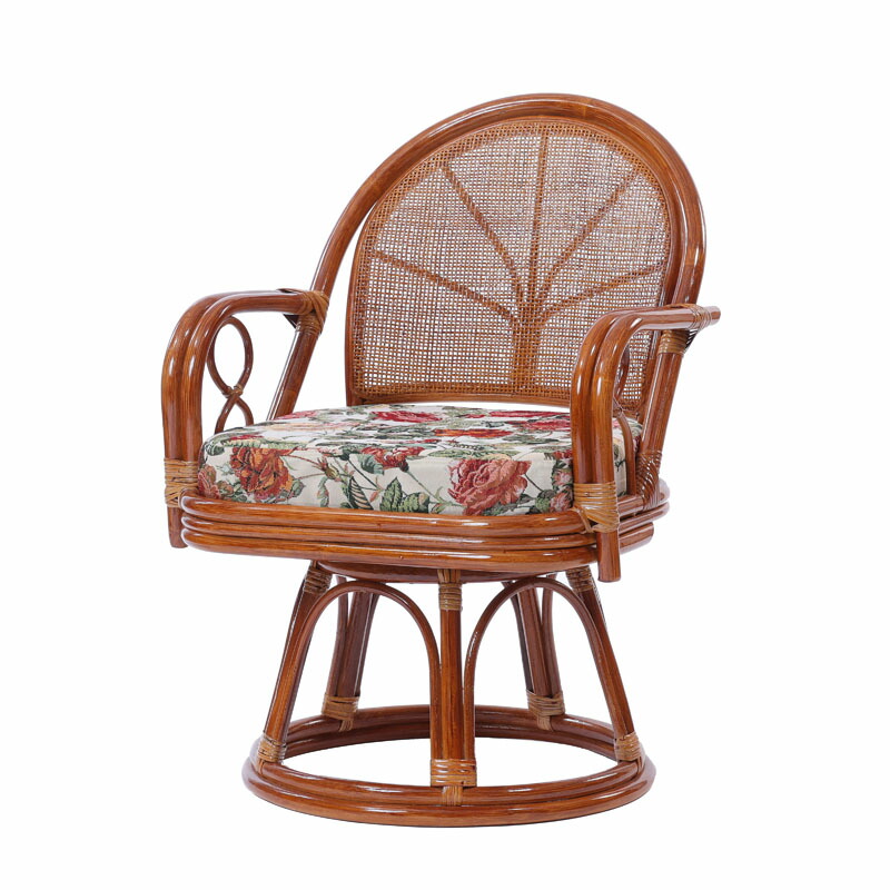 楽天市場】回転椅子 籐椅子 ラタン 籐 選べるクッション2種類 織り生地