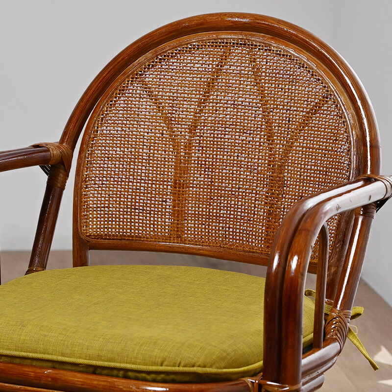 楽天市場】回転椅子 籐製 座面高40cm 回転座椅子 籐回転椅子 肘付き