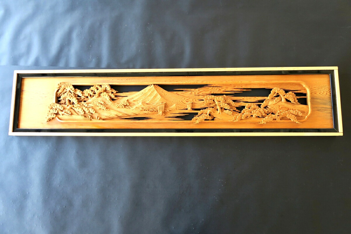 楽天市場】欄間 建具 【1点もの商品】【新品】 高級手彫り欄間2間1組