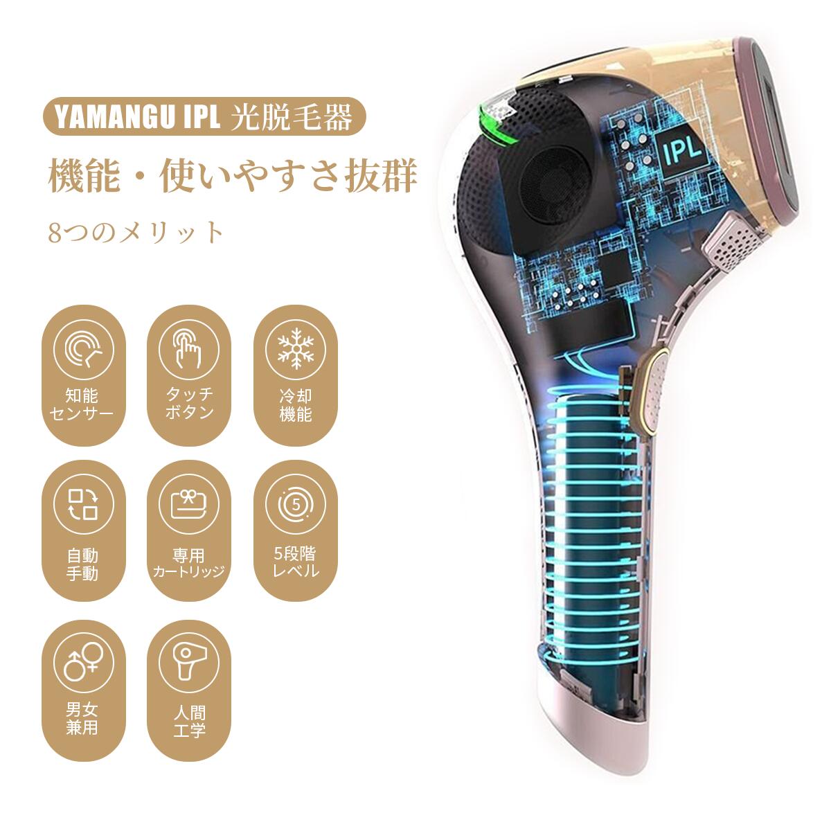 楽天市場】【100%抽選P】【YAMANGU】脱毛器 永久脱毛 IPL光脱毛器