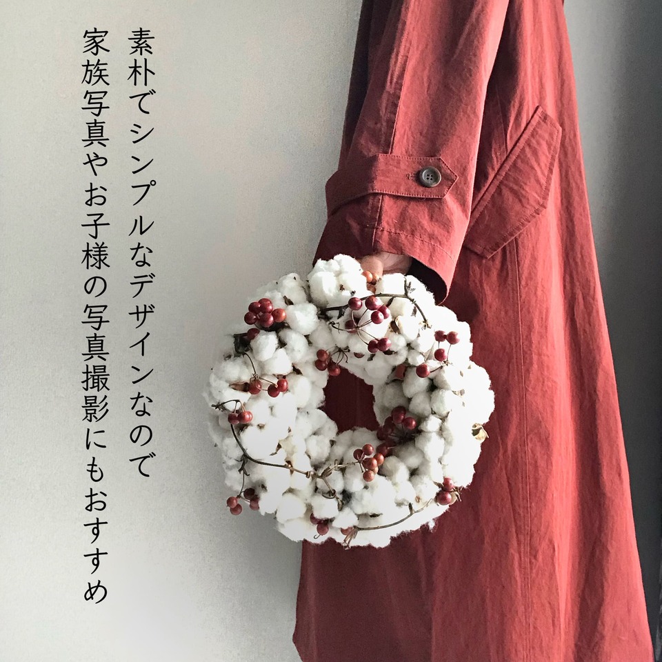 楽天市場】【 送料無料 ドライフラワー 赤い実 冬 リース 】 25cm 白