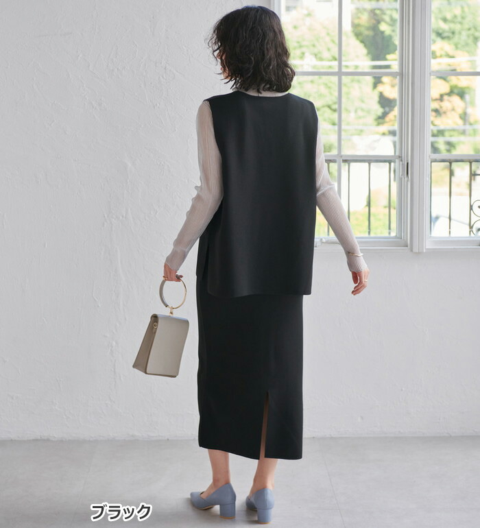 楽天市場】ニットベストセットアップ レディース 春 ボトムス スカート