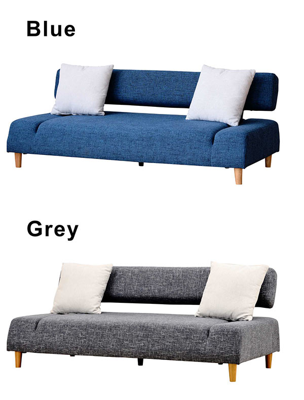 楽天市場】ソファーベッド 折りたたみ 3人掛け 2人掛け 青 ブルー