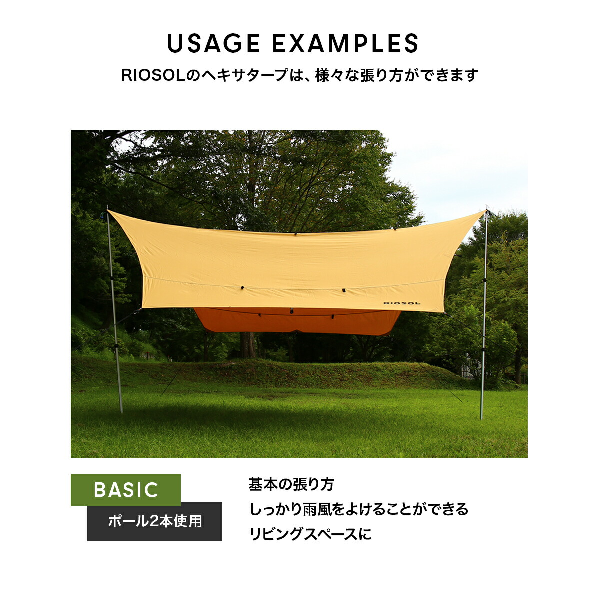 楽天市場】タープ ヘキサタープ タープテント キャンプ アウトドア