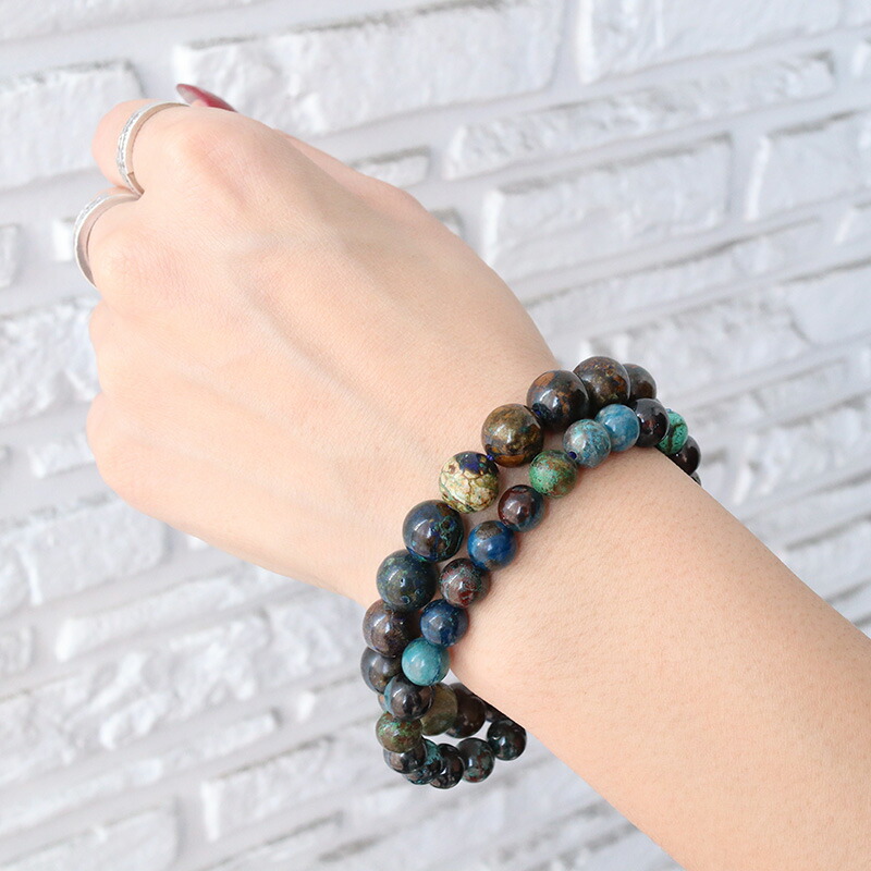 楽天市場】高品質 天然 クリソコラアズライト ブレスレット 鳳凰石