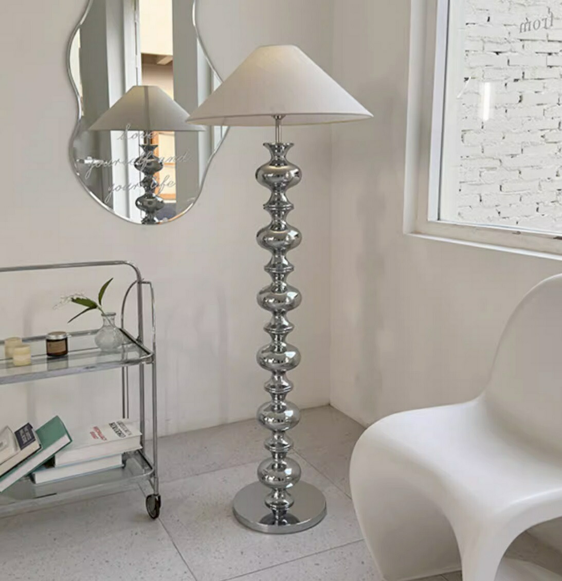 楽天市場】m q（カラーシルバー）（フロアスタンド・ランプ｜ライト