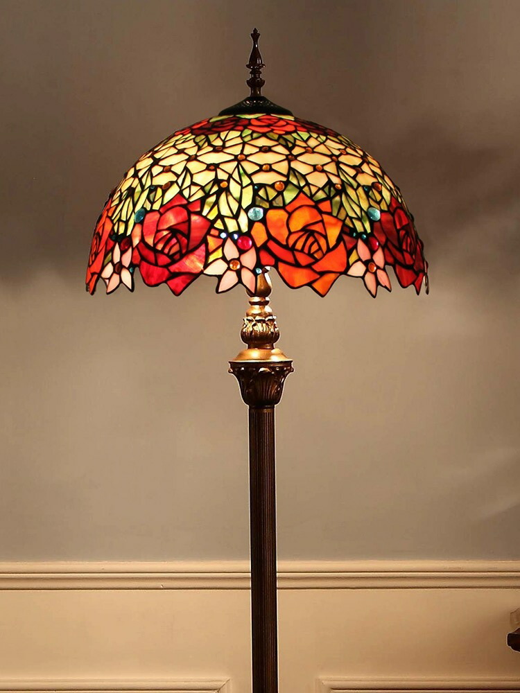 楽天市場】A013457ステンドグラスフロアライト 間接照明 フロア