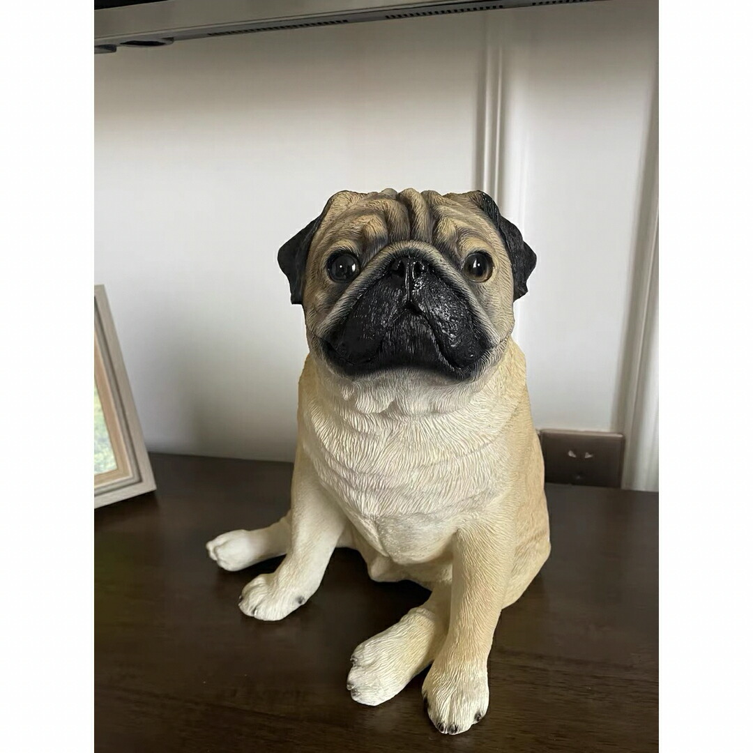 楽天市場】A033906ガーデンオーナメント パグ 犬置物 パグ犬 飾り玄関