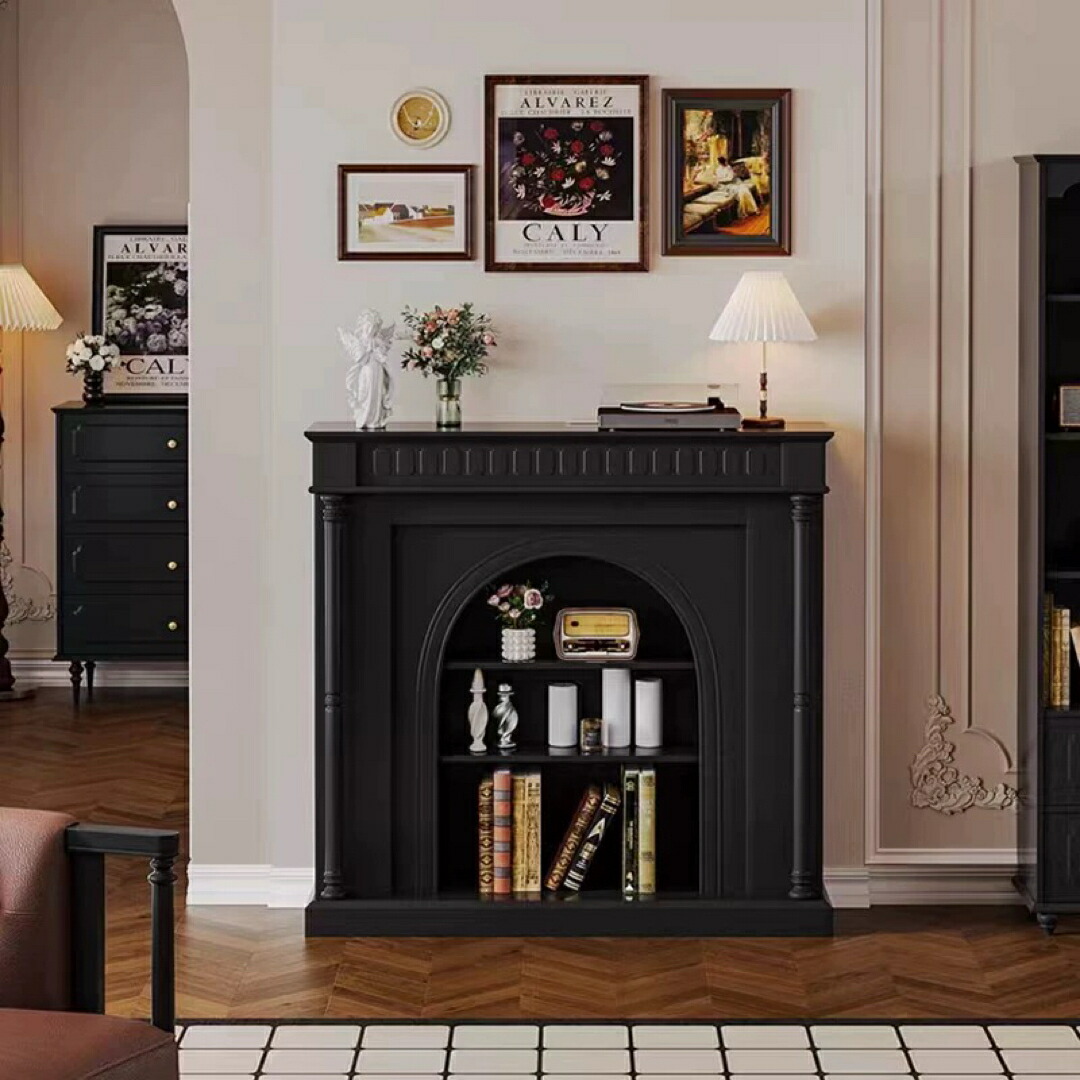 楽天市場】a063982玄関テーブル アンティーク調マントルピース型