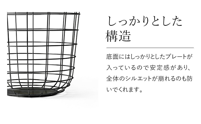 楽天市場】ワイヤーバスケット ランドリーバスケット ダストボックス