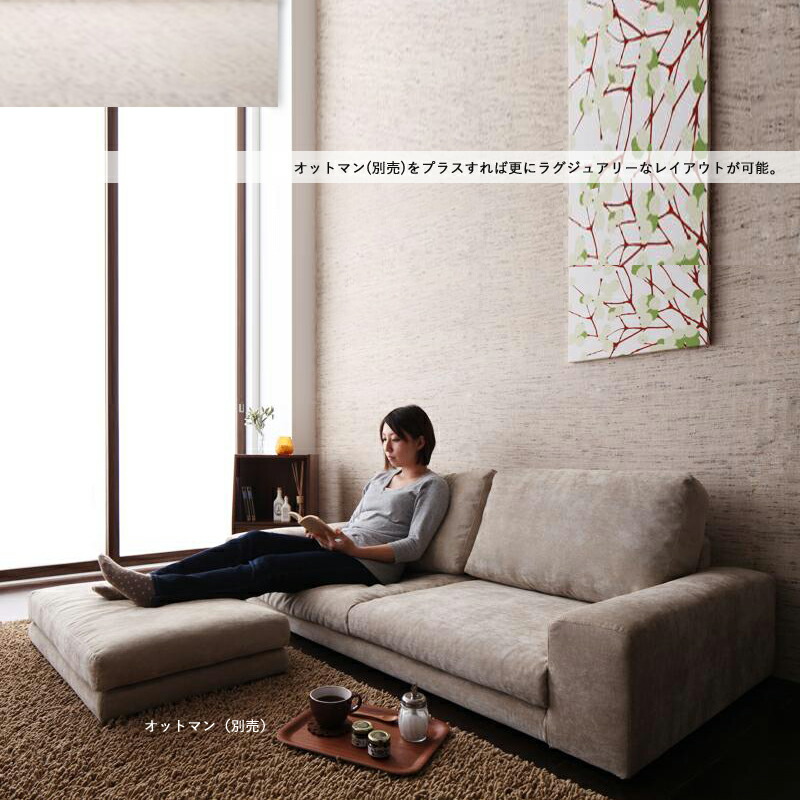 楽天市場】商品名| フロアソファLEN/2シーターローソファ/ハイバック