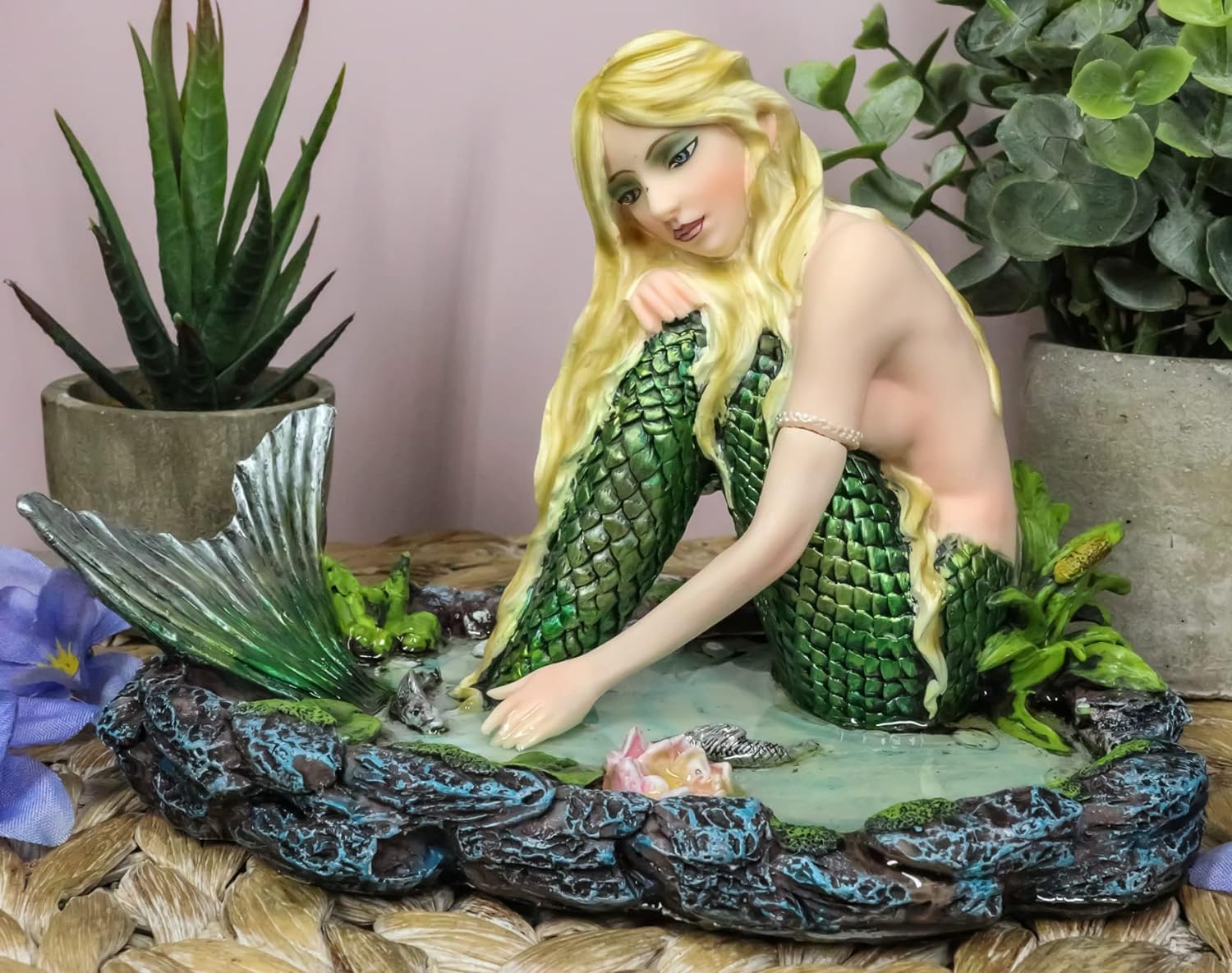 楽天市場】珊瑚礁の礁湖に佇む、愛しの、マーメイド（人魚）彫像 海の