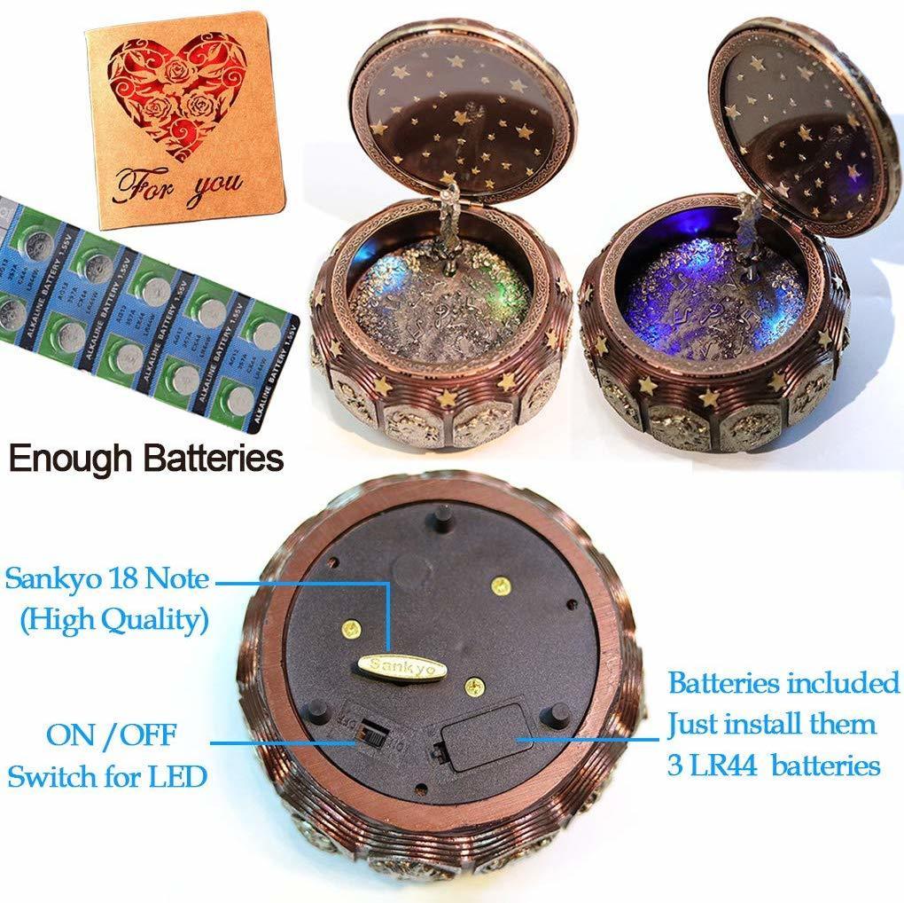 楽天市場】LEDライトがきらめく、12座の星座の女神が回転する