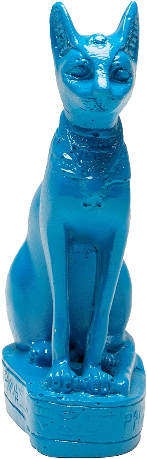 楽天市場】古代エジプト ブルー バステト神 彫像 レプリカ彫刻